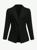 2024 Autumn/Winter Women's Solid Color Lapel Long Sleeve Slim Fit Jacket