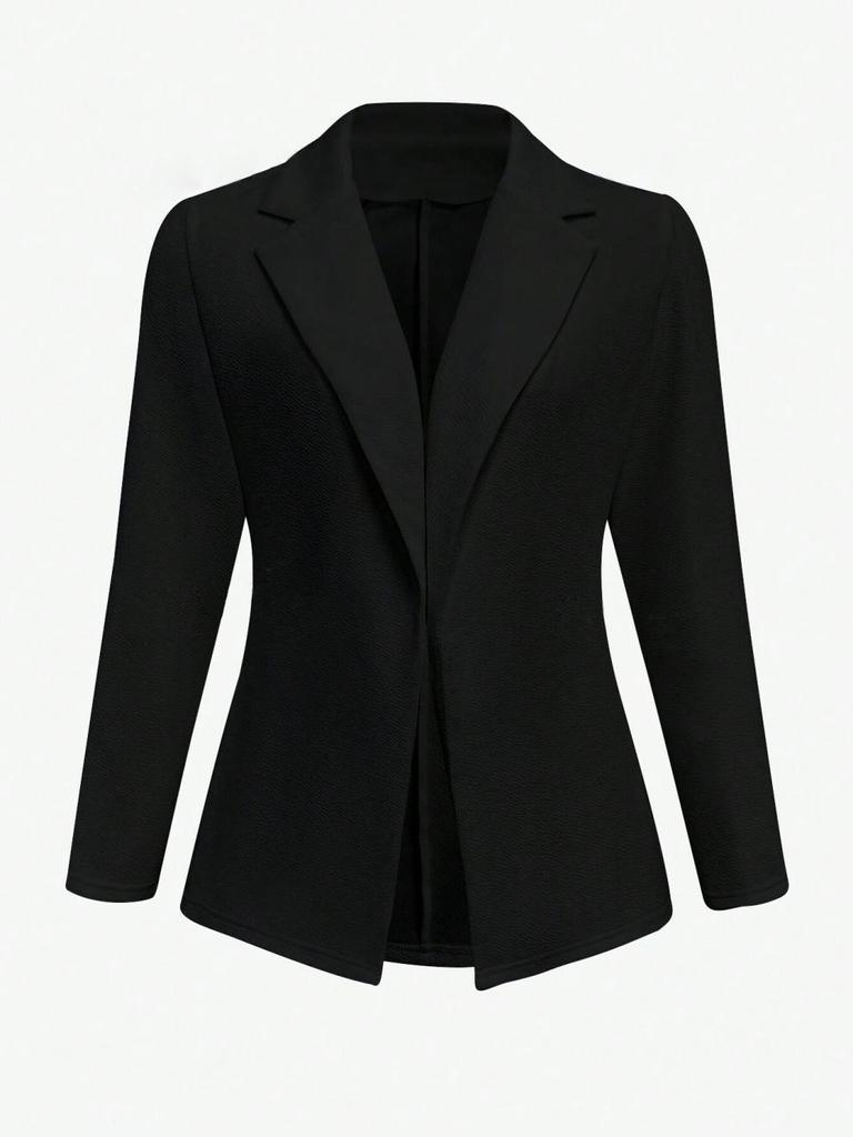 2024 Autumn/Winter Women's Solid Color Lapel Long Sleeve Slim Fit Jacket