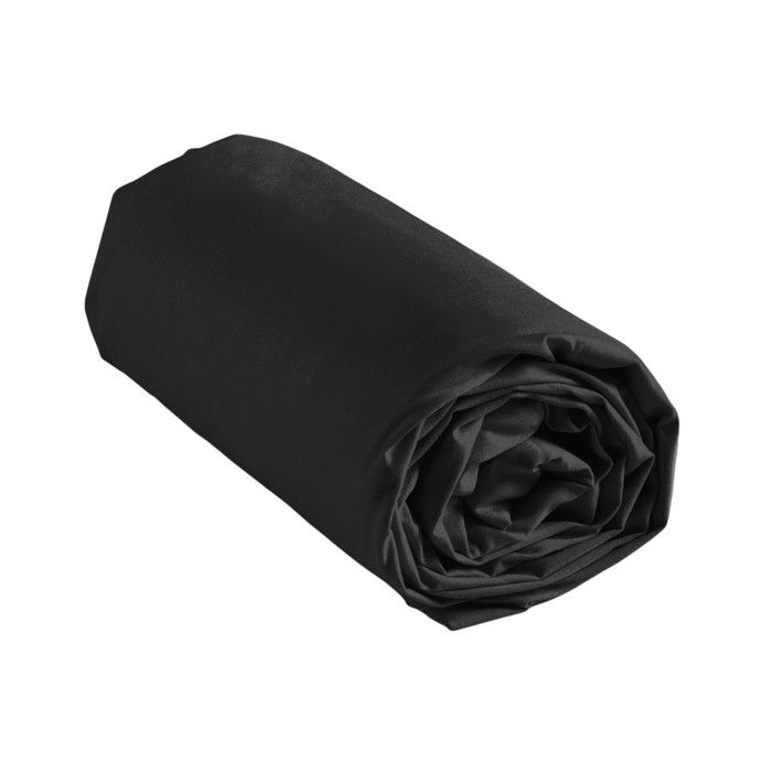 Drap housse en coton 90 x 190 cm Line noir