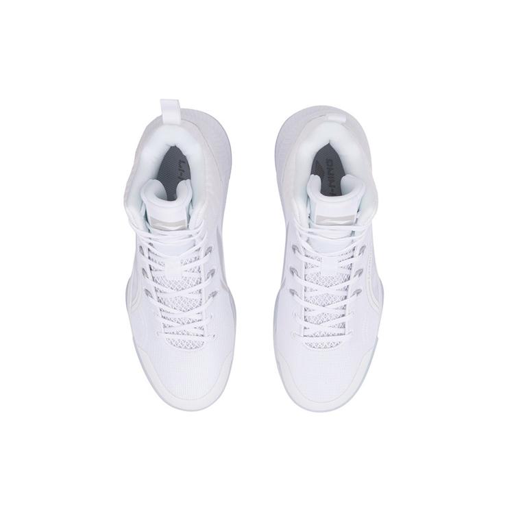 Li Ning YuShuai TD Synthetic Leather Abrasion Resistant Breathable High Top Basketball Shoes Men's White ABPQ027-1