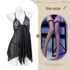 Night Fragrance Lace Erotic Lingerie: Sexy Plus Size See-Through Mesh Nightgown
