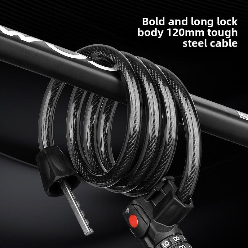 Bicycle Lock With Code Key Locking System For Mountain And Road Cycling Security