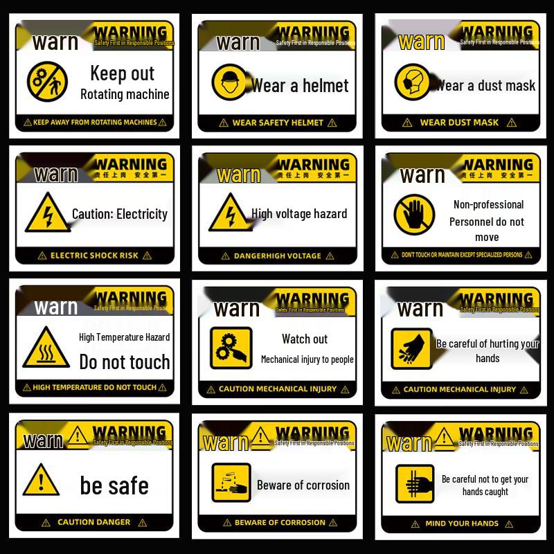 BELIK Outdoor Waterproof PVC Safety Warning Sign - Beware of Laser