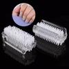 10/20/30/50Pcs Plastic Nail Dust Powder Cleaning Brush Double Sided Hand Fingernail Toes Scrubbing Brush Cleaner Pedicure Scrub