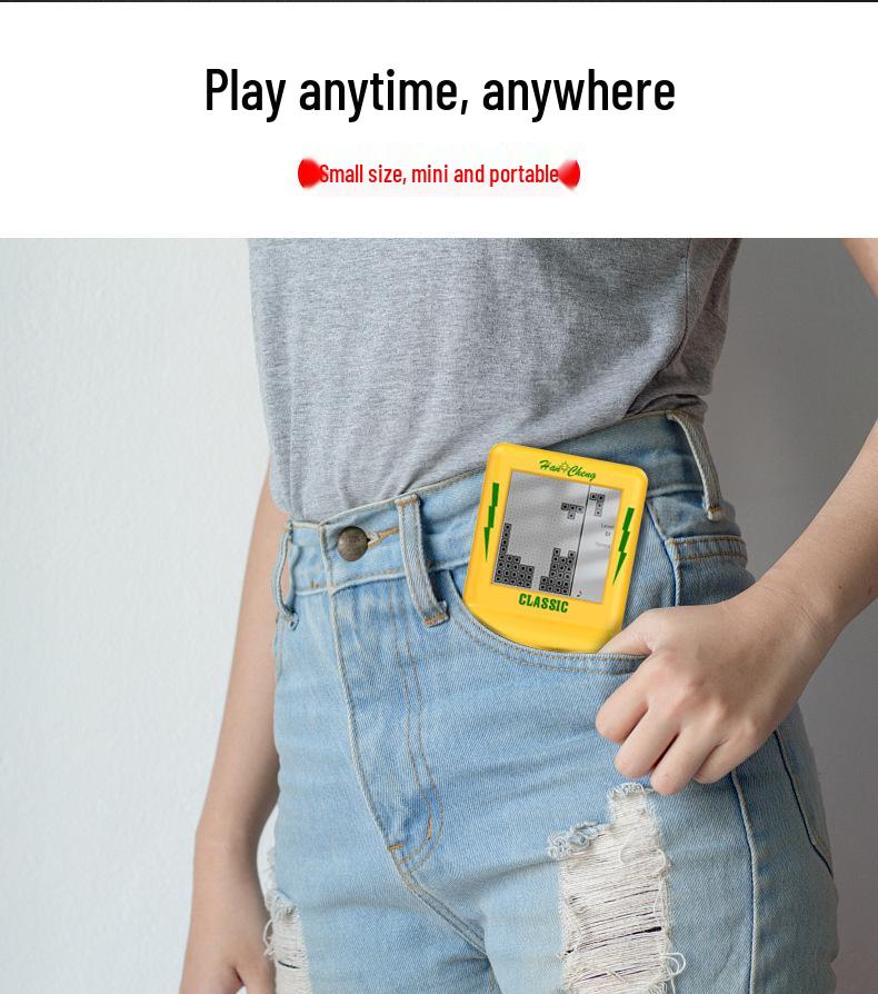 Klasyczna 3,5-calowa retro konsola do gier Tetris dla dzieci