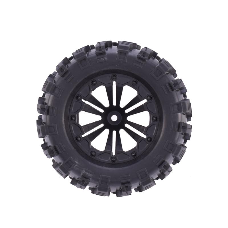 2pcs ZD 12mm Racing HEX &125mm Wheels Tires For 1/10 Monster Truck Off Road HPI HSP Savage XS TM Flux LRP