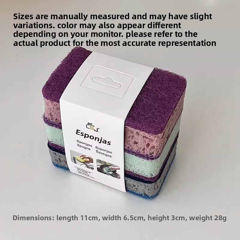 Extra-thick, High-density, Dual-sided Multi-purpose Kitchen Dishwashing Sponge