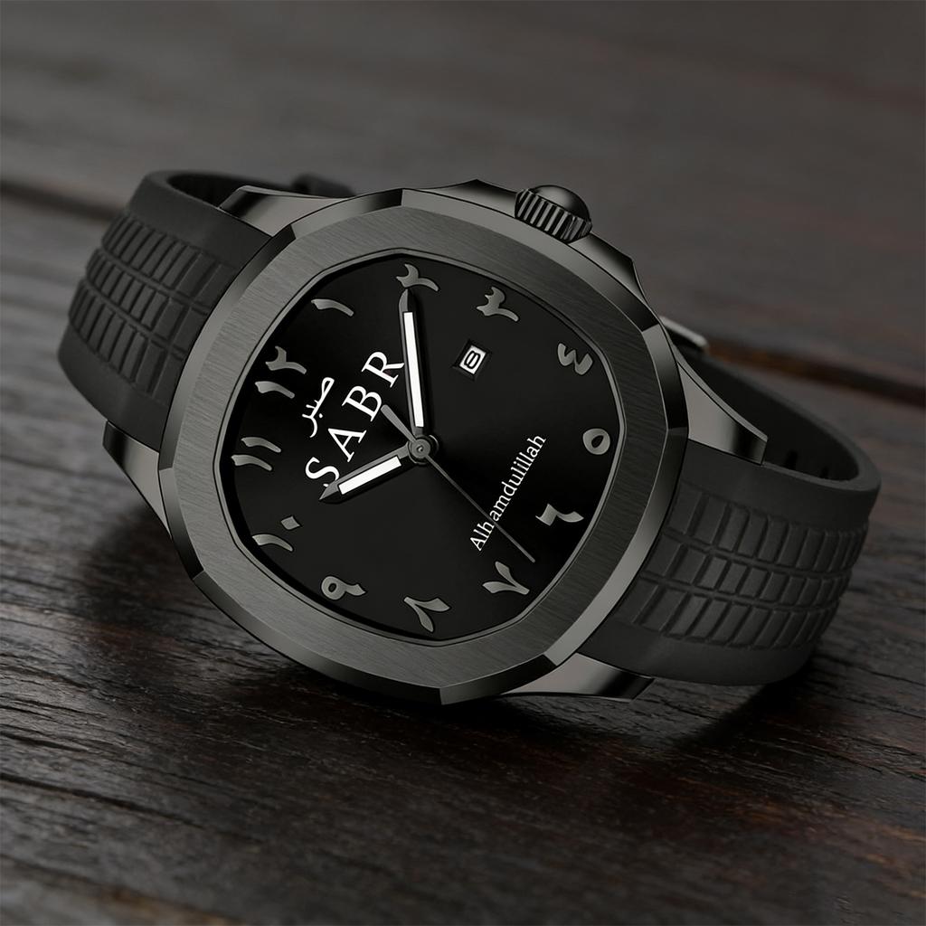 Sabr's New Men's Handsome Hand Grenade Silicone Strap Waterproof Quartz Watch Arabic Sports Watch Student Watch