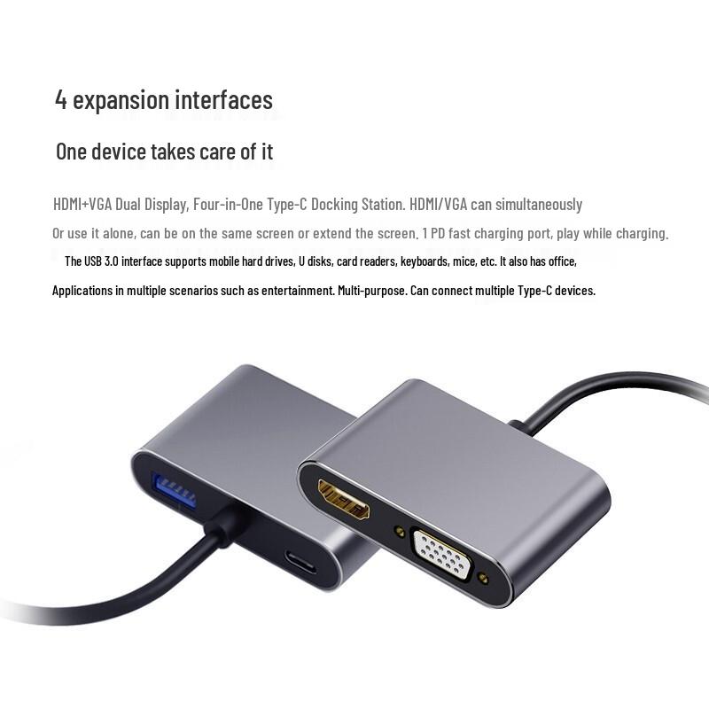 iSky USB-C To HDMI VGA USB PD Hub