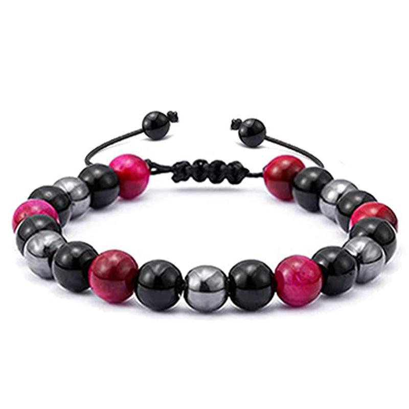 JYL TS Bracelet Men's Beaded  Braided Elastic Boosts Stability & Fortune