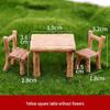 Miniature Park Ornaments: Wooden Stools, Tables, and Succulent Bonsai Accessories for Sand Table Models