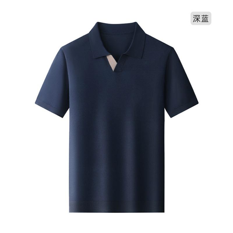 

Новая летняя легкая роскошная мужская одежда, дышащая и приятная для кожи мужская трикотажная футболка Yilite с короткими рукавами, однотонная мужская футболка с половиной рукавов 4XL