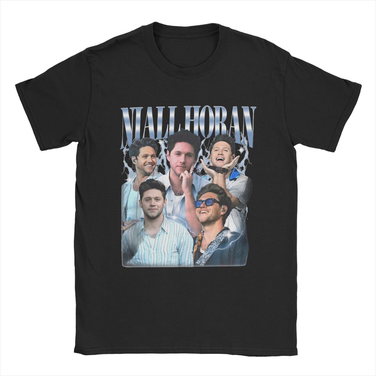 Niall Horan 90er T-Shirts für Herren Vintage Baumwoll-Tees Rundhals Kurzarm T-Shirt Übergröße Kleidung M bunt
