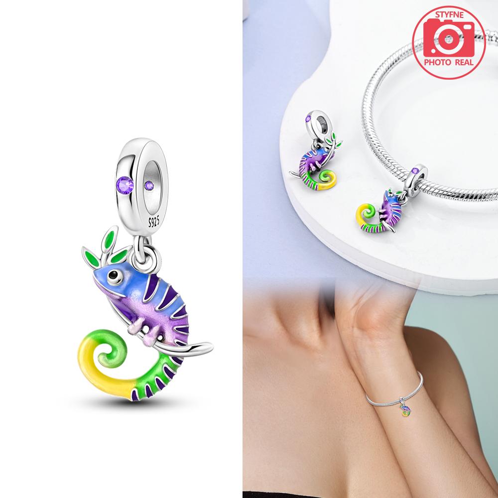 Authentic Copper Colors Charms Cute And Fun Chameleon Pendant For Dangle Pendant Bead Jewelry Beads New Gifts For Women