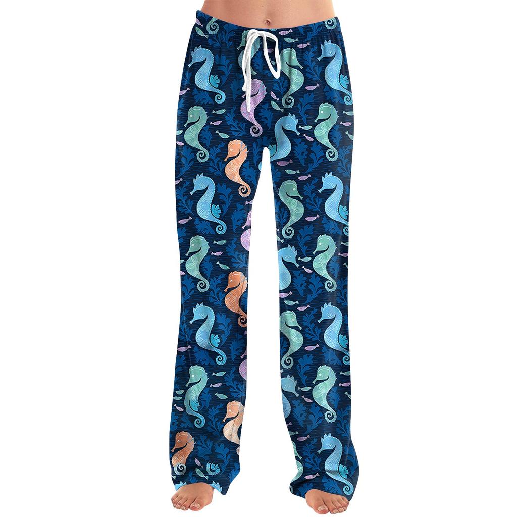 Women's Allover Printed Home Pants Sleeping Pajama Pants Long Pants Pajama Pants Yoga Pants