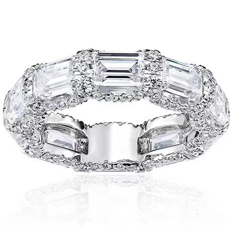 Huitan Versatile Style Women Rings Full Paved Dazzling CZ for Wedding Party Engagement Luxury Trendy Accessories Jewelry Gift