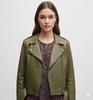 Women's Green Stylish Motorcycle Jacket Genuine Casual Real Lambskin Leather Handmade