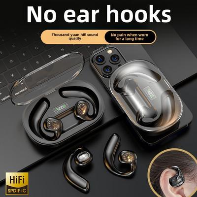 New Open Earless OWS Wireless Bluetooth Headphones Transparent Ultra-long Endurance Running Ear