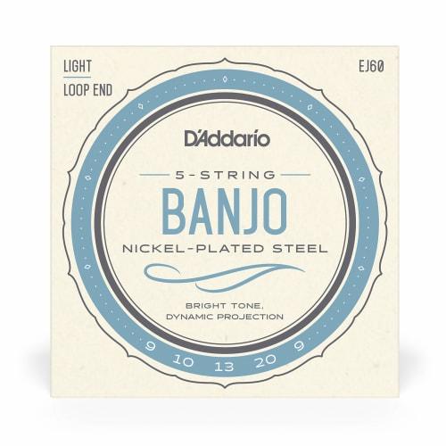D'Addario EJ60 Nickel Light Banjo Strings, 5-String, .009-.020