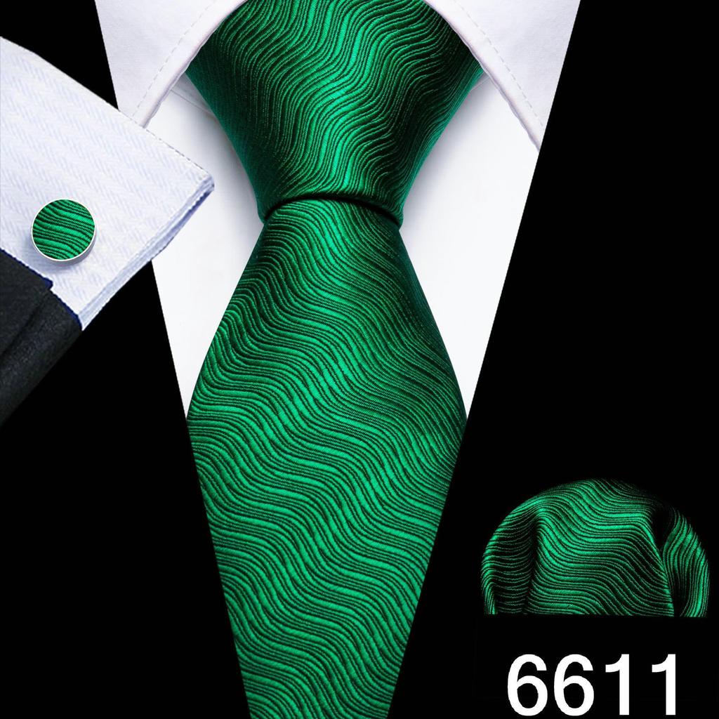 Designer Blue Ties for Men 10 Styles Necktie Pocket Square Cufflinks Set Wedding Dating Party