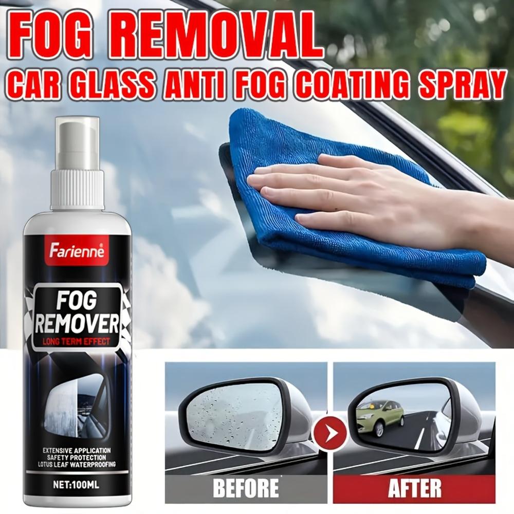 FARIENNE Nano Buğu Önleyici ve Buğu Giderici Cam Spreyi - Hızlı Kuruyan Formül, Uzun Süre Kalıcı Etki, 100ml Hızlı Etki Eden Buğu Giderici Araç W için