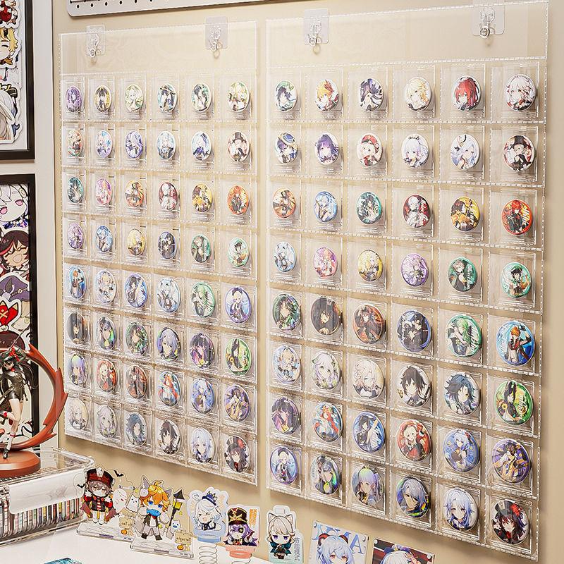 

Badge Display Rack Multi-Color Badge Bag Transparent Window Round Badge Protector Fans Supplies Waterproof Badge Display Bag