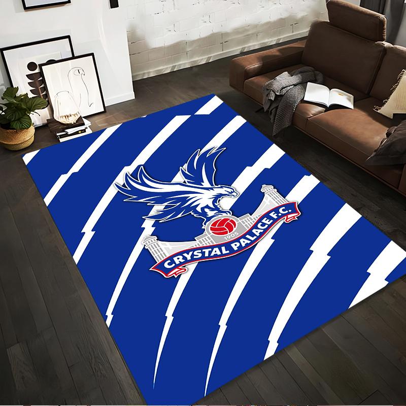 Blue eagle emblem design" and add the suffix: Non-slip rug suitable for living room and bedroom sofas.