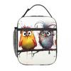 Funny Bird Pattern Insulated Lunch Bag for Women Office Cooler Thermal Food Box Tote Leakproof Lunch Boxes Container