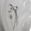 2Pcs Stainless Steel Chain Hoop Earrings Piercing Earrings  Ear Jewelry Accessories