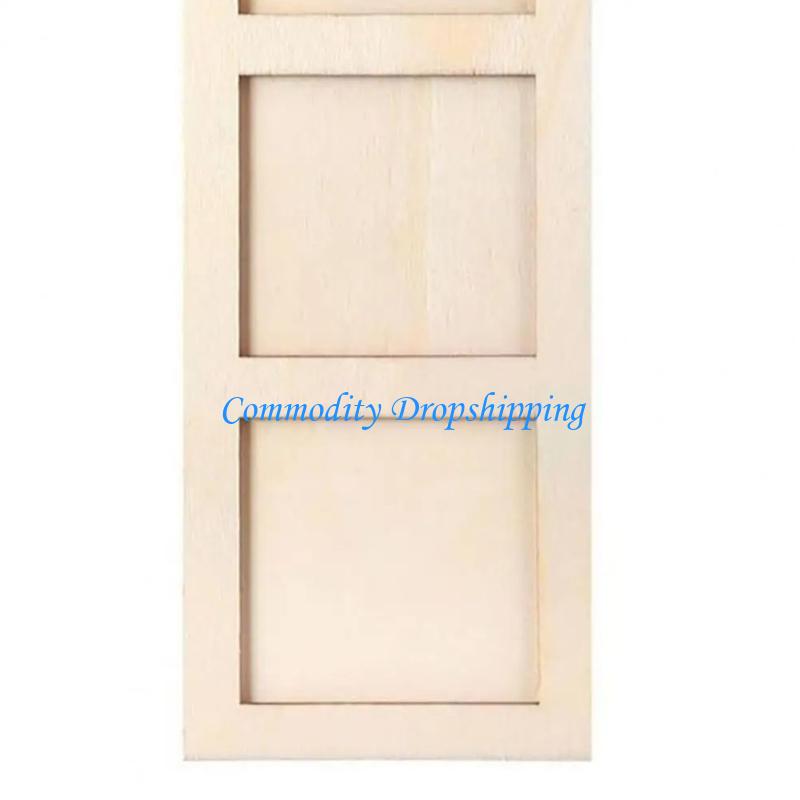 Y5JC 6 Christmas Tree Hanging Frames Personalizing Wooden Keepsakes Display for Wall Decors