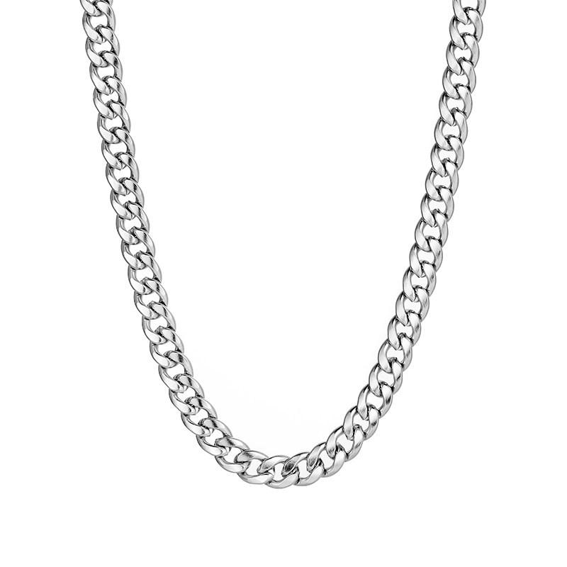 Men's American-Style Trendy Titanium Steel Cuban Chain Necklace