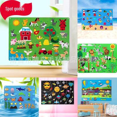 Tableau d'histoire en feutre Tableau d'apprentissage éducatif pour enfants
