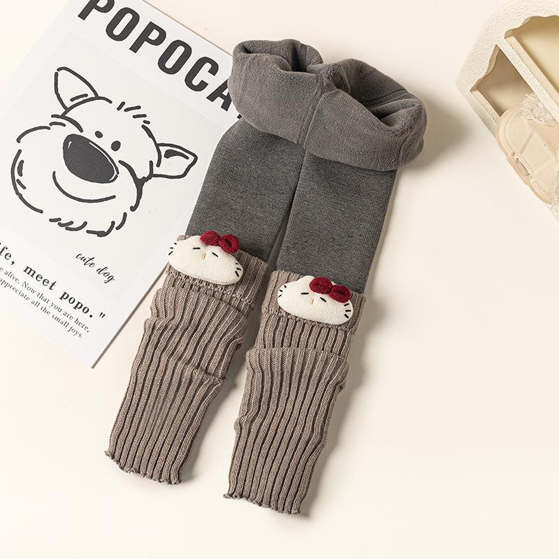 Kids' Winter Bow Cat Leg Warmers - Korean Style Over-the-Knee Socks for Girls