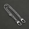 Double Layers Bag Chain Metal Bag Strap with Buckles Retro Purse Chain Charms for Shoulder Crossbody Bag Decoration
