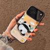 Silver Panda Climbing Phone Case for Apple 15/16/17 Pro & 12/13/14 Pro Max
