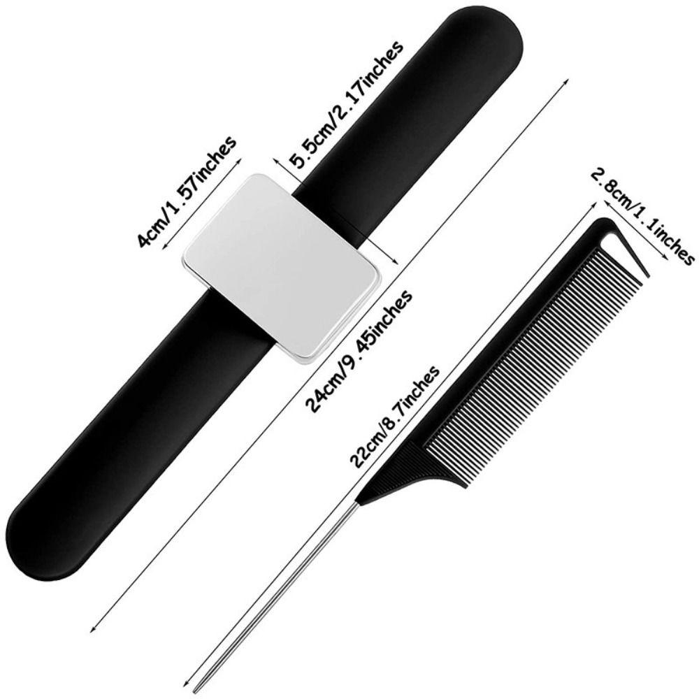 6pcs/set Finger Tip Ring Tail Comb Hair Selecting Tools Magnetic Bracelet Wrist Band Strap  Salon