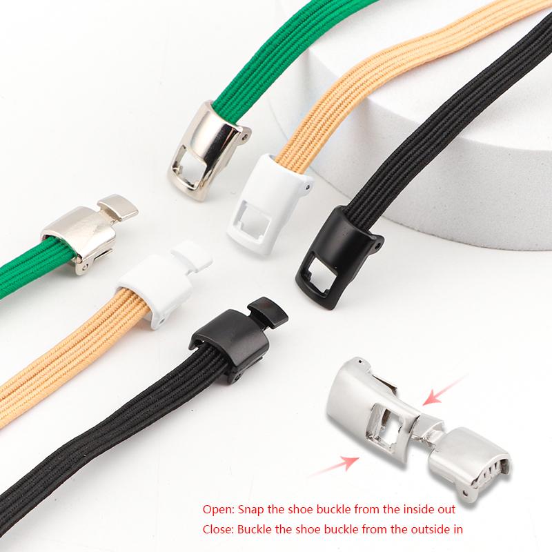 No Tie Shoes Laces for Flat Running Shoes Convenient and Fast for Kids Adult Elastic Laces for Sneakers Cross Buckle Shoelaces