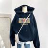 Womens Fleece Hooded Sweatshirt Anti-Pilling Casual Winter Top Loose Fit Long Sleeve