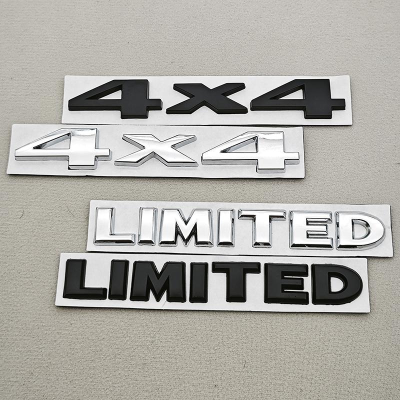 3D Metal Car Letters 4X4 LIMITED Logo Emblem Trunk Badge Stickers For Jeep Grand Cherokee Overland Compass Wrangler Accessories ALW1