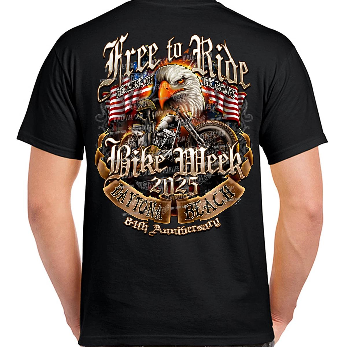 2025 Bike Week Daytona Beach Free to Ride T-Shirt No Harley XL