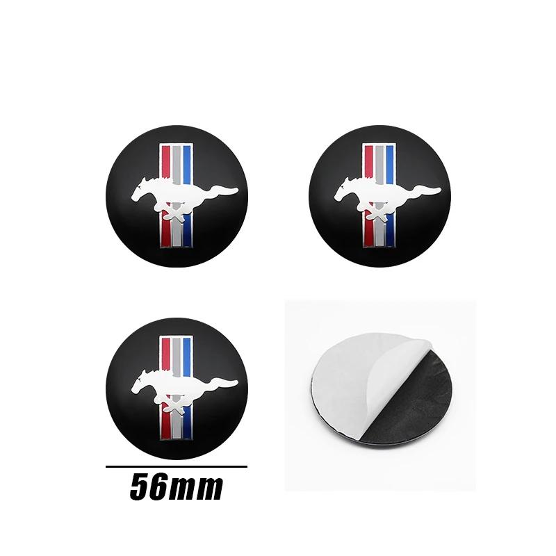 4PCS 56mm Car Wheel Hub Center Caps Sticker Emblem Decal For Ford Focus 2 3 MK3 MK4 ST Fiesta Kuga Explorer Mondeo Auto Styling