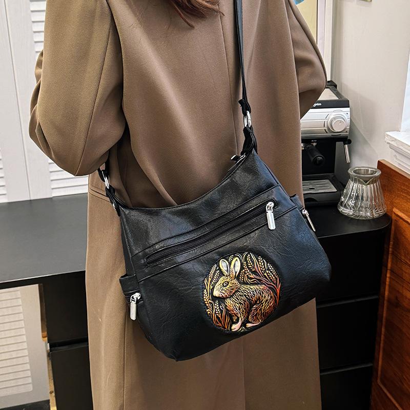 Ethnic Style Printing Premium Modeling Soft Durable Fashion Exquisite Novelty Lightweight Luxury Commuter Outdoor Beach Crossbody Shoulder Handbag