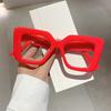 Trendy Women Glasses Frame Stylish Square Brand Design Eyewear Oversize Eyeglasses for Decoration Photograph