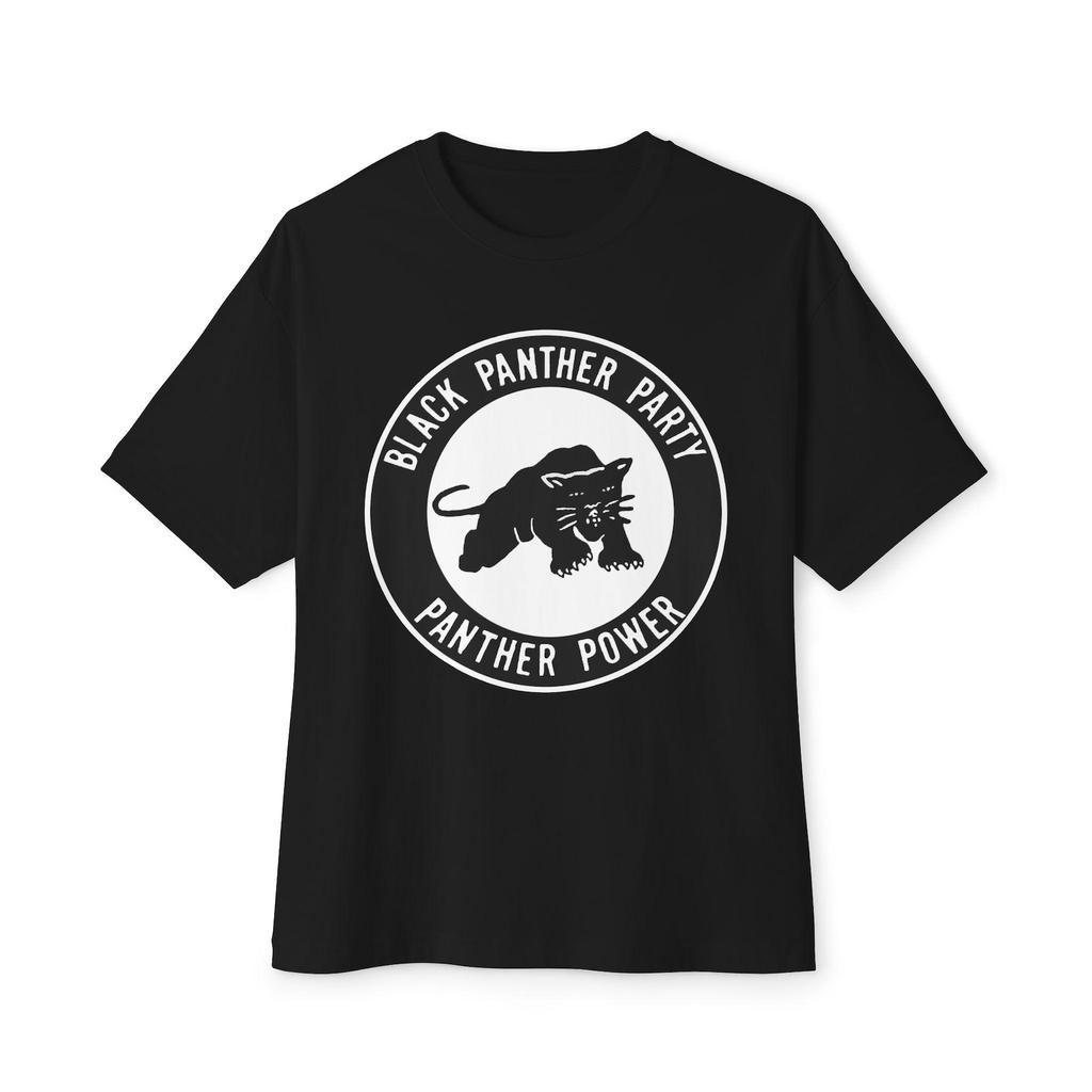 Black Panther Party People Power Logo Unisex Oversized Tees T-Shirt Size S-3XL
