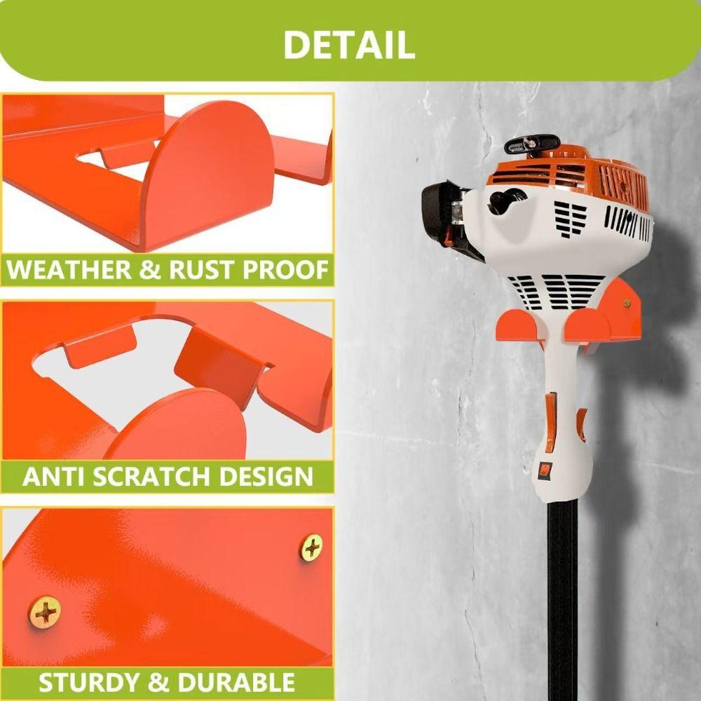 Wall Mounted Weeder Eater Hanger Support Iron Lawn Mower Rack  for Garage Organizer