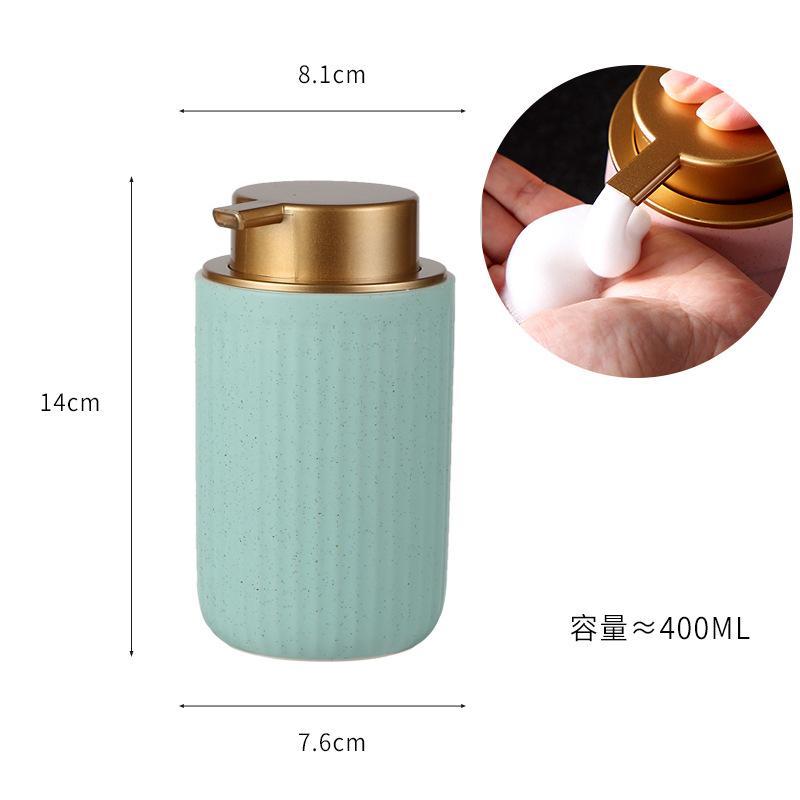 Ceramic press type bath gel bubble bottle hand wash shampoo soap dispenser bathroom accessories household liquid lotion bottle