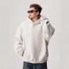 Herren Heavyweight Boxy Hoodie im amerikanischen Stil - Trendiger Cropped Fit, Cleaner High-Street-Look, Locker & Steifer Kapuzenpullover