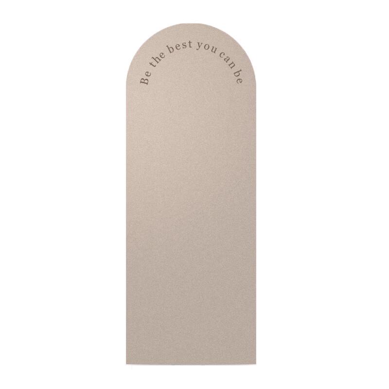 OEING Semi-Oval Natural Rubber Yoga Mat with Coconut Shell Frosted Surface