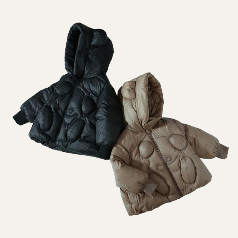 Cute Bear Down Jacket New Winter Children's Warm White Duck Down Jacket