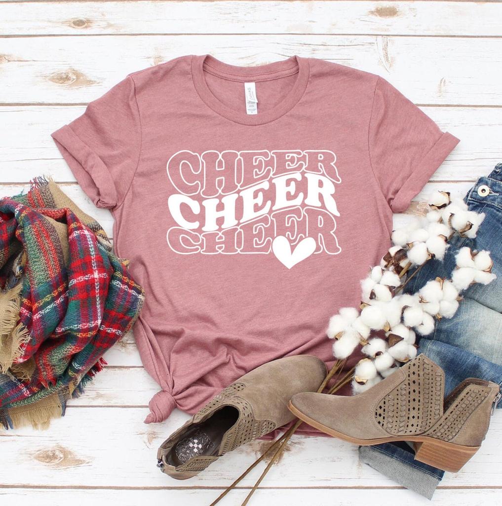 Cheer T-shirt, Cheerleading Shirt, Basketball Gift, Cheer Season Top, Game Day Shirts, Gift For Coach Tee, Cool Coach Tops, Cheer Mom Shirts